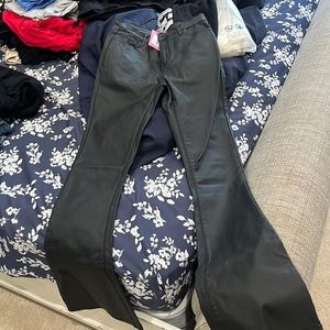 edikted leather faux flare pant with tags on!